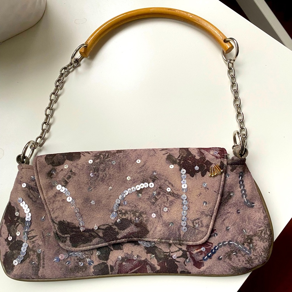Wristlet With Silver Strap and Hardware